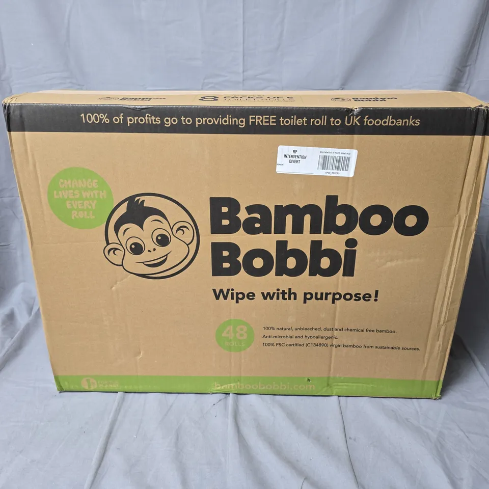BAMBOO BOBBI TOILET ROLL BULK PACK – 48 ROLLS, BOXED