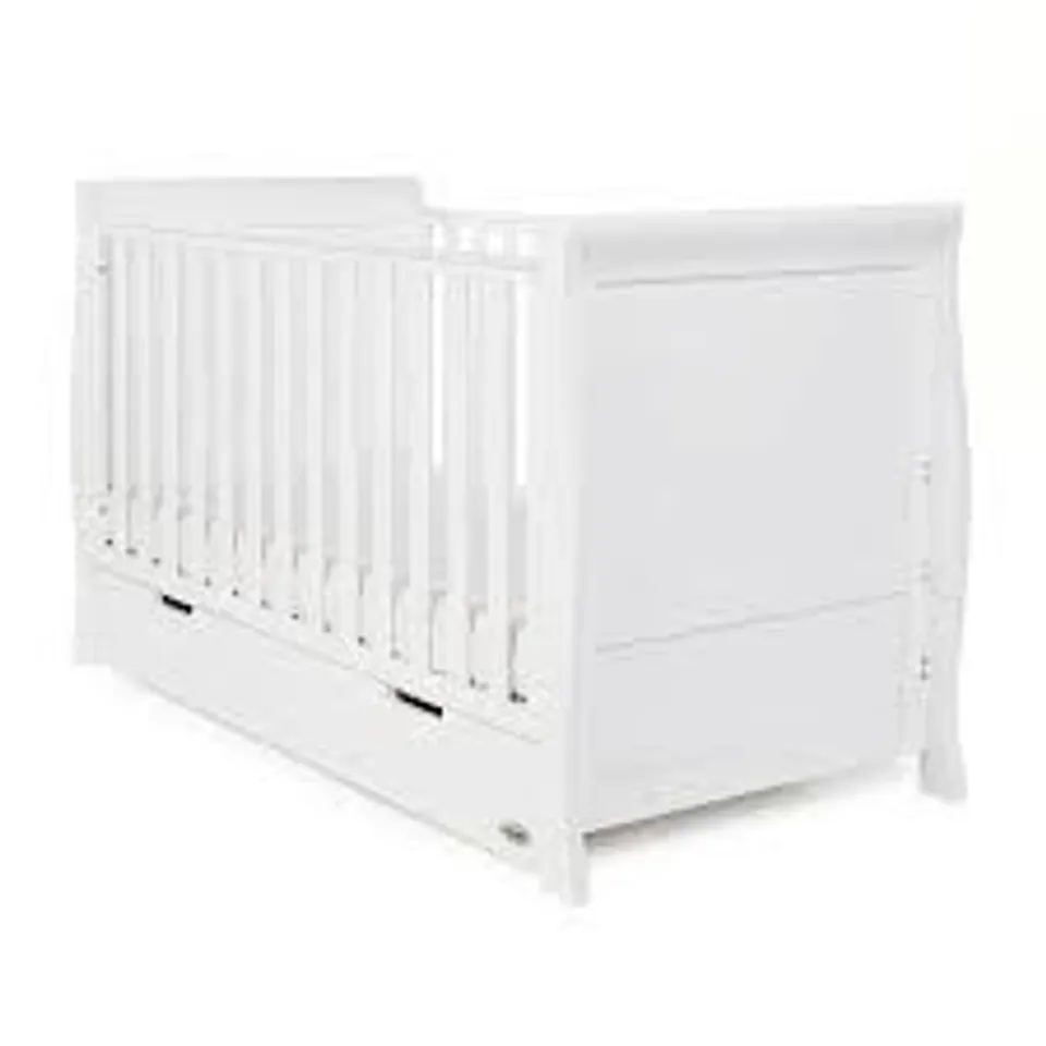 BOXED OBABY STAMFORD CLASSIC COT BED - WHITE (2 BOXES)