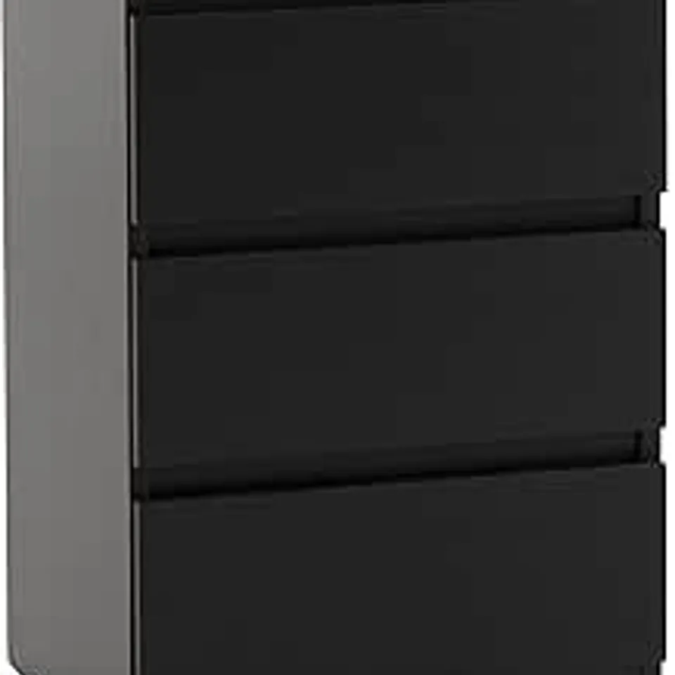 BOXED MALVERN 3 DRAWER BEDSIDE - BLACK (1 BOX)