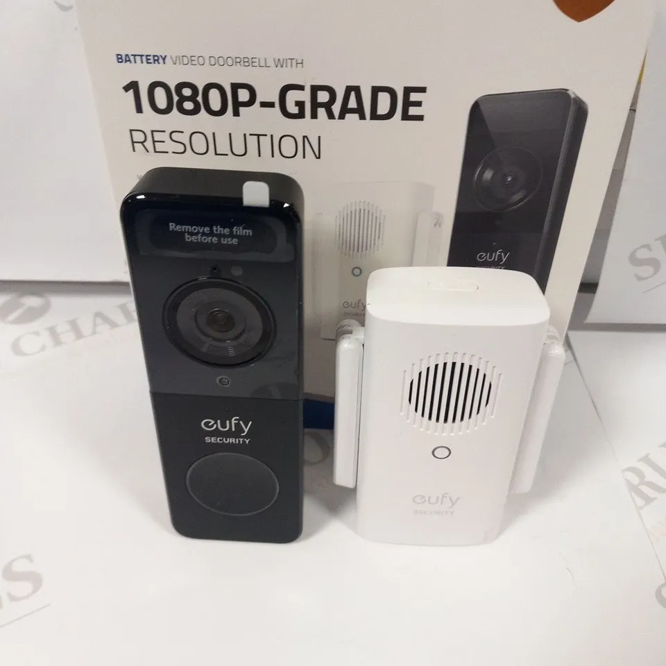 BOXED EUFY SECURITY BATTERY VIDEO DOORBELL WITH 1080P GRADE RESOLUTION 