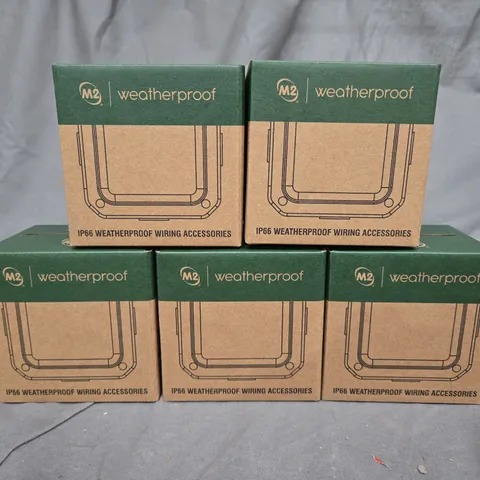 BOX OF APPOXIMATELY 5 M2 WEATHERPROOF IP66 WEATHERPROOF WIRING ACCESSORIES 