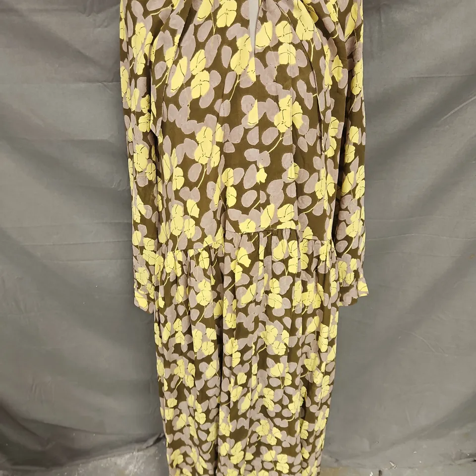 TOAST MIDAXI DRESS IN BROWN MULTI SIZE 18