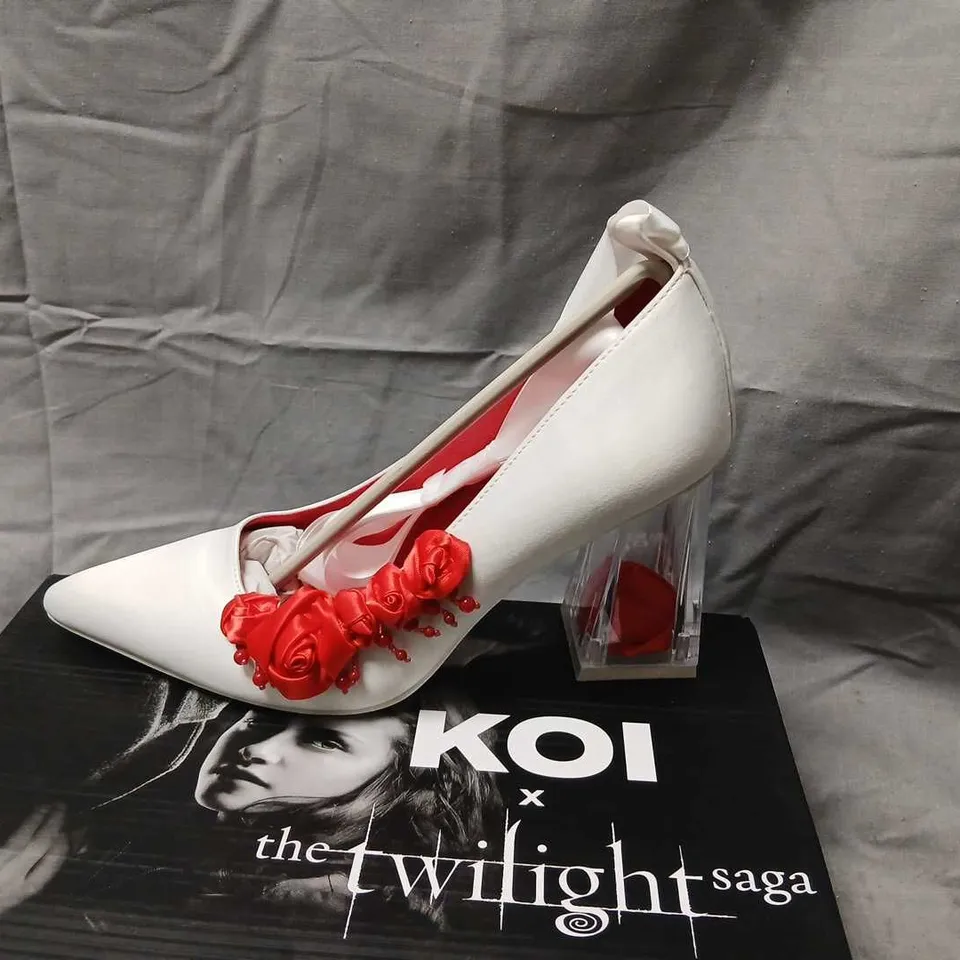 KOI BELLA'S NIGHTMARE ROSE HEELS - PEARL (WHITE), UK 6