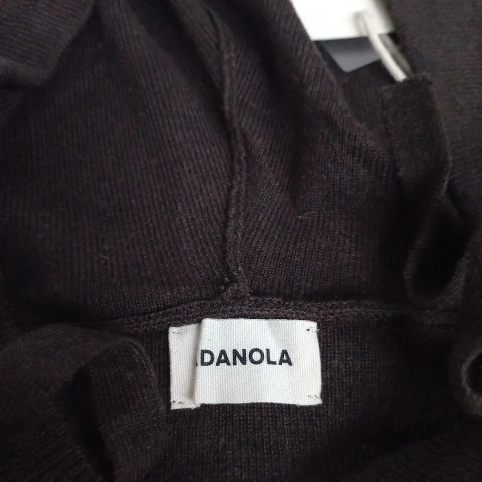ADANOLA KNIT ZIP UP HOODIE – COFFEE BEAN, XXL