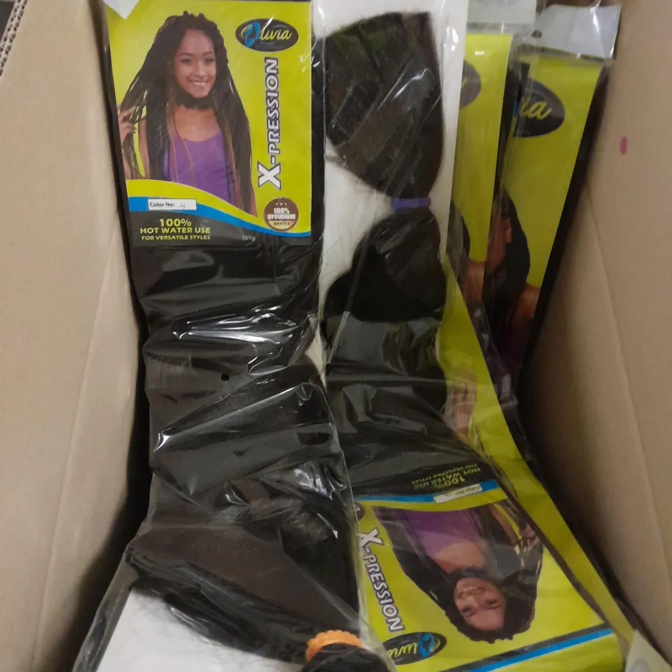 LOT OF APPROX 20 OLIVIA COLLECTION X-PRESSION HAIR PIECES 