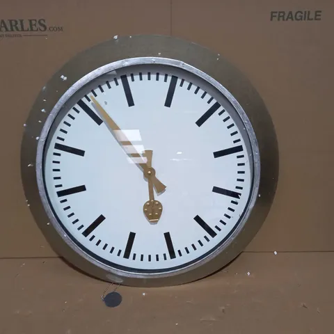 LARGE OUTDOOR GALVANISED STEEL CLOCK - WHITE FACE