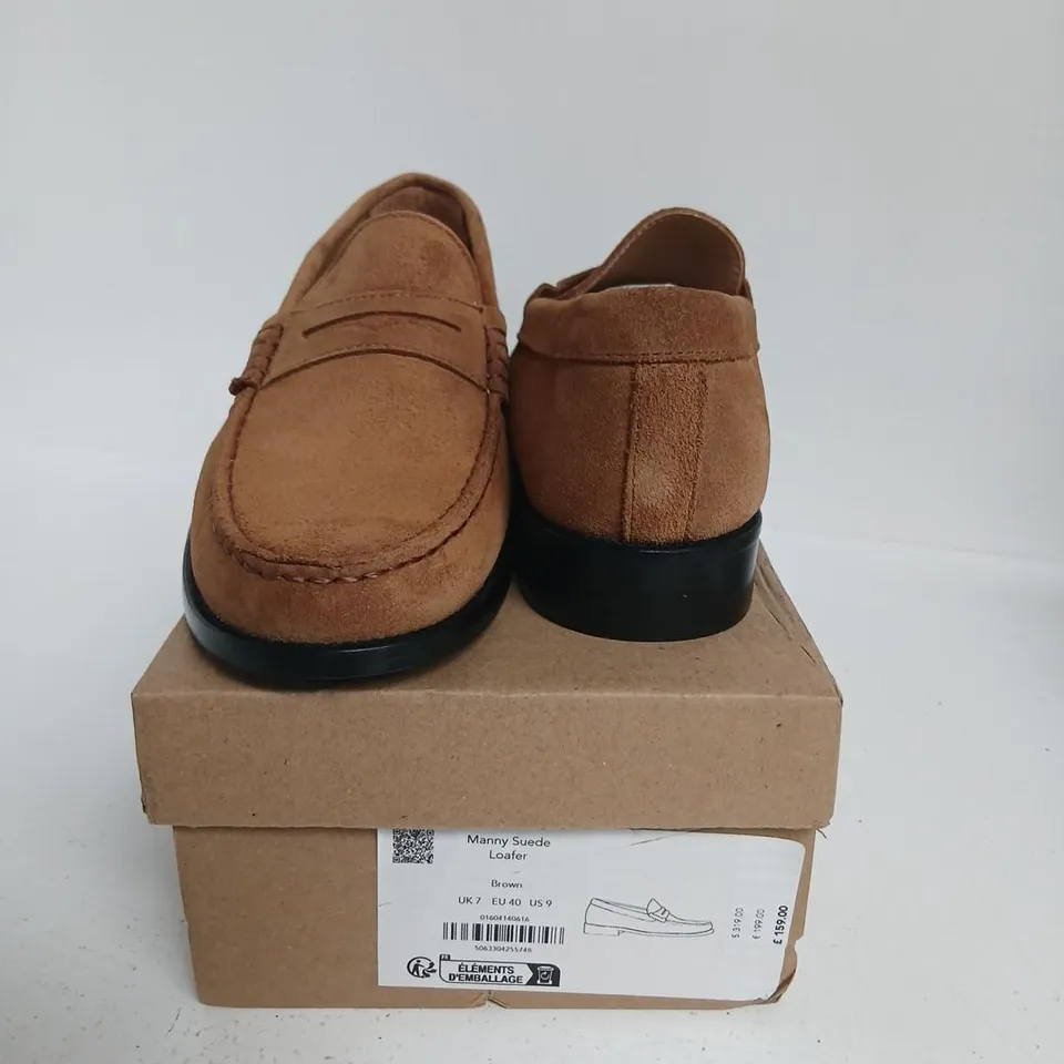 WHISTLES MANNY SUEDE LOAFER – BROWN, UK7 (EU40, US9)