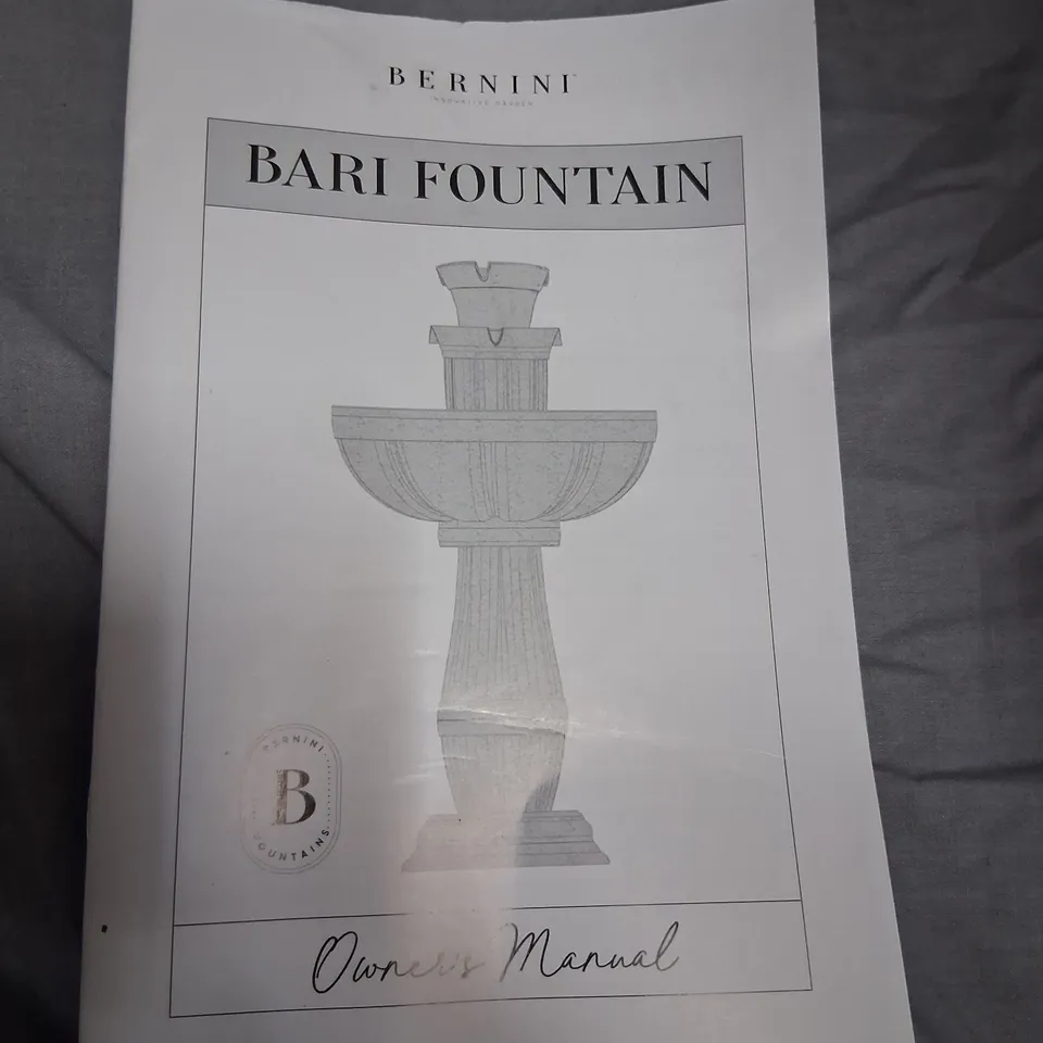 BOXED BERNINI BARI MULTIFUNCTIONAL WATER FOUNTAIN