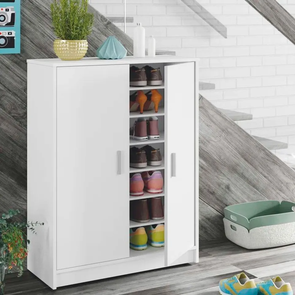 BOXED RAJA 30 PAIR SHOE STORAGE CABINET (2 BOXES)