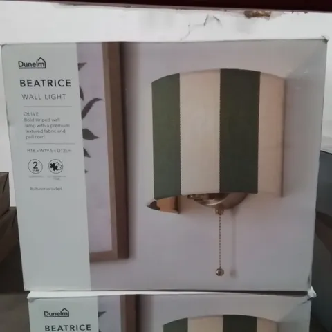 BOXED BEATRICE WALL LIGHT OLIVE