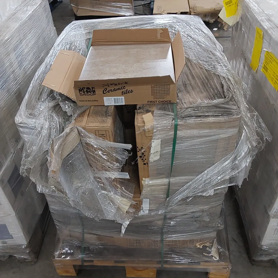 PALLET TO CONTAIN APPROX 56 X PACKS OF FIRST CHOICE FIRSR CHOICE LEGEND TAUPE PORCELAIN TILES - 9 TILES PER PACK // TILE SIZE: 333 X 333mm