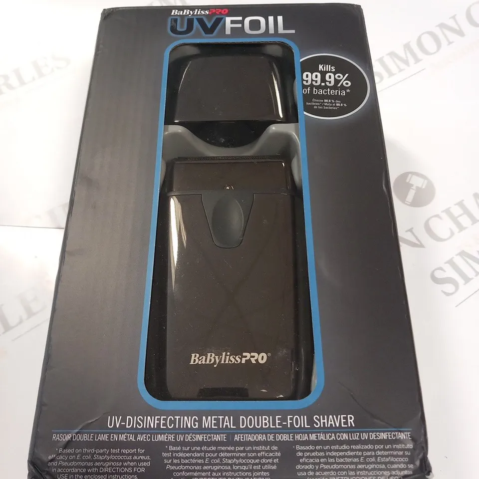 BOXED BABYLISS PRO UV FOIL SHAVER
