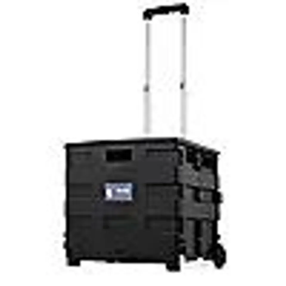 BUILDCRAFT FOLDING 35KG CAPACITY PLASTIC CART WITH WHEELS AND LID