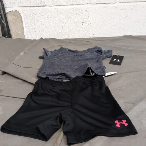UNDER ARMOUR KIDS 2 PIECE SET: T SHIRT AND SHORTS 18 - 24 MONTHS