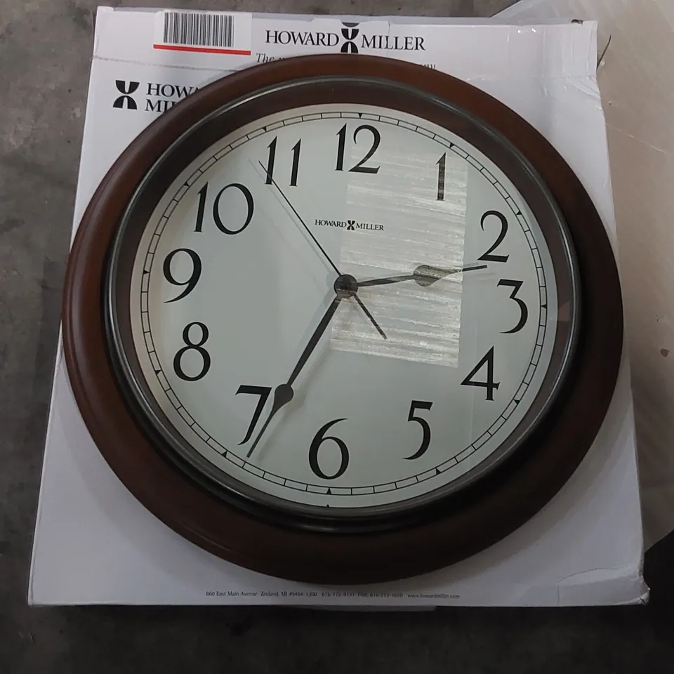 BOXED HOWARD MILLER 38.74CM WALL CLOCK (1 BOX)