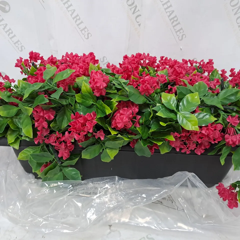 GARDEN REFLECTIONS PRE-LIT FAUX FLORAL CREPE MYRTLE DECOR - HOT PINK