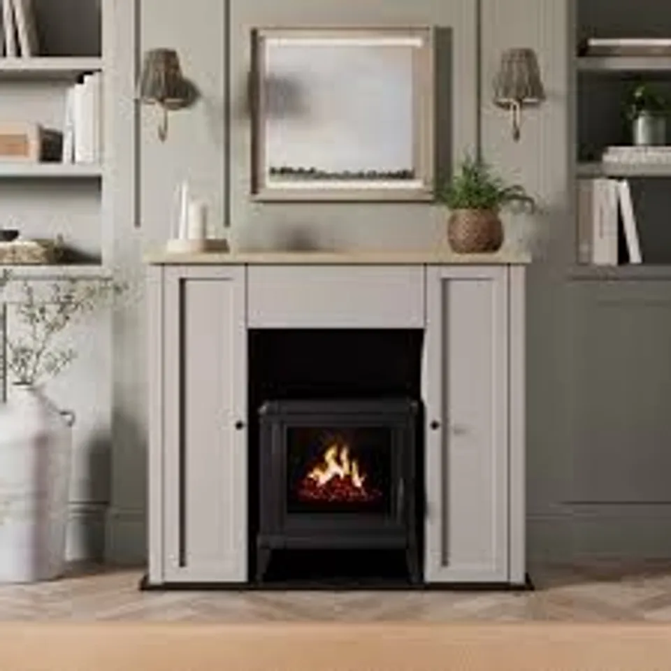 BOXED OLNEY STORAGE FIREPLACE SURROUND - OAK EFFECT (1 BOX)