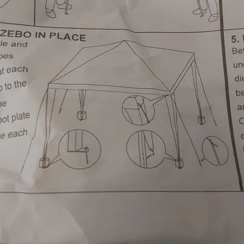 BOXED YUEBO GAZEBO 3X3 FOLDING WATERPROOF GAZEBO - COLOURS MAY VARY