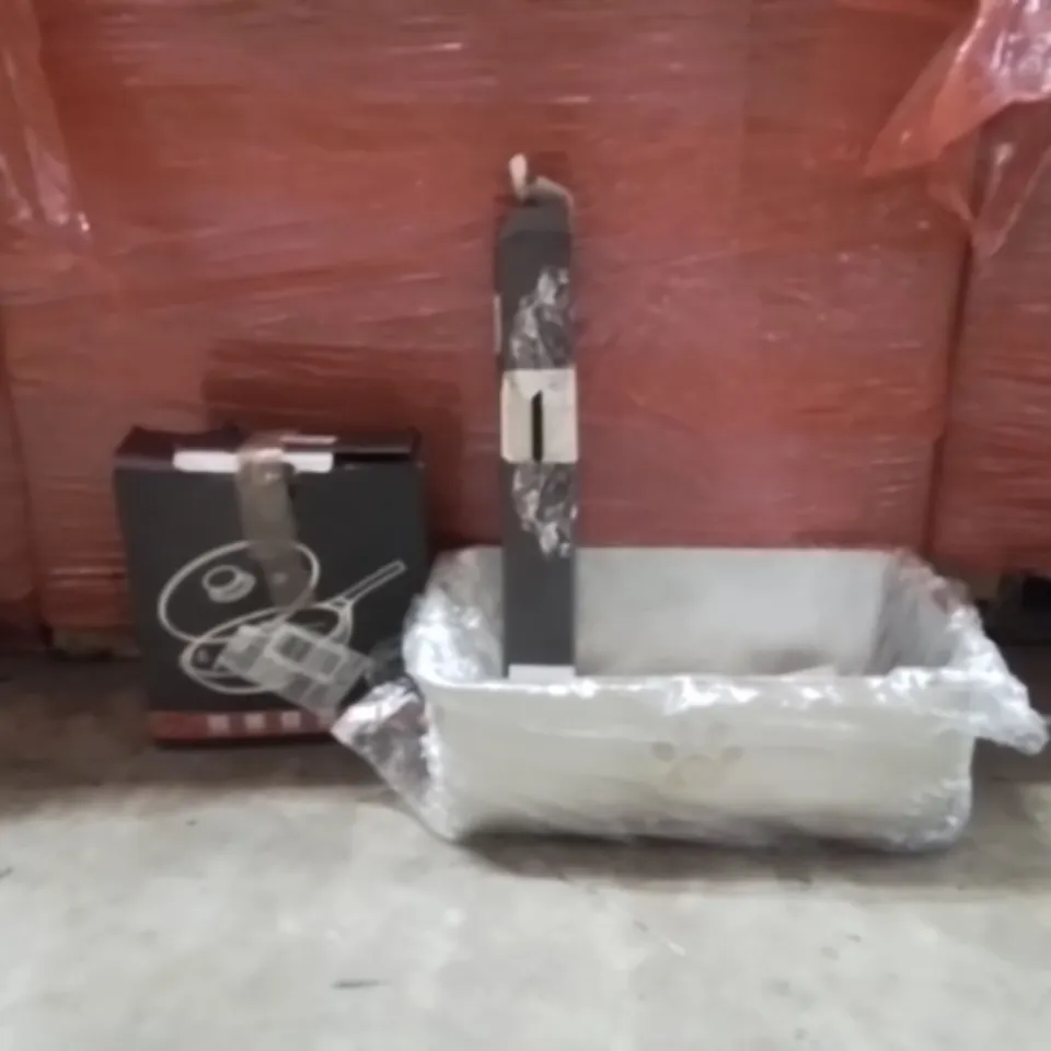 PALLET OF ASSORTED HOUSEHOLD GOODS AND PRODUCTS TO INCLUDE;CAT LITTER TRAY,DESK MAT,PANS