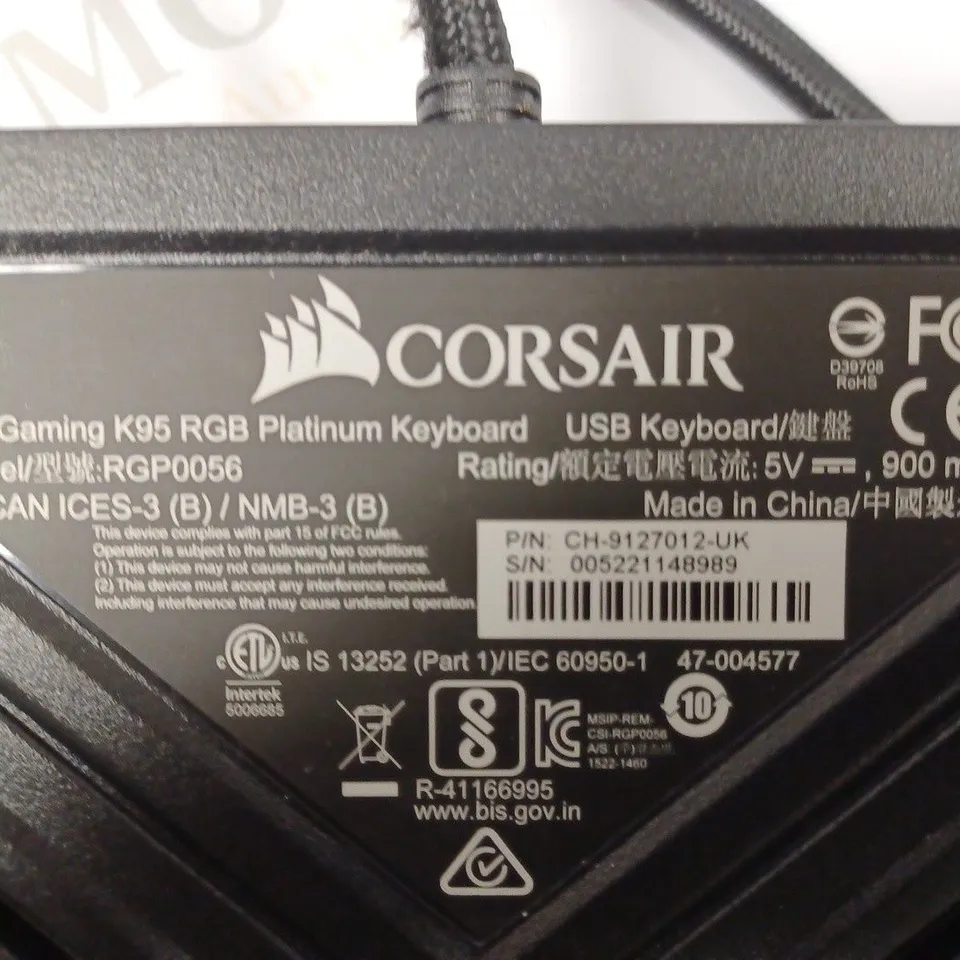 CORSAIR K95 PLATINUM RGB MECHANICAL GAMING KEYBOARD