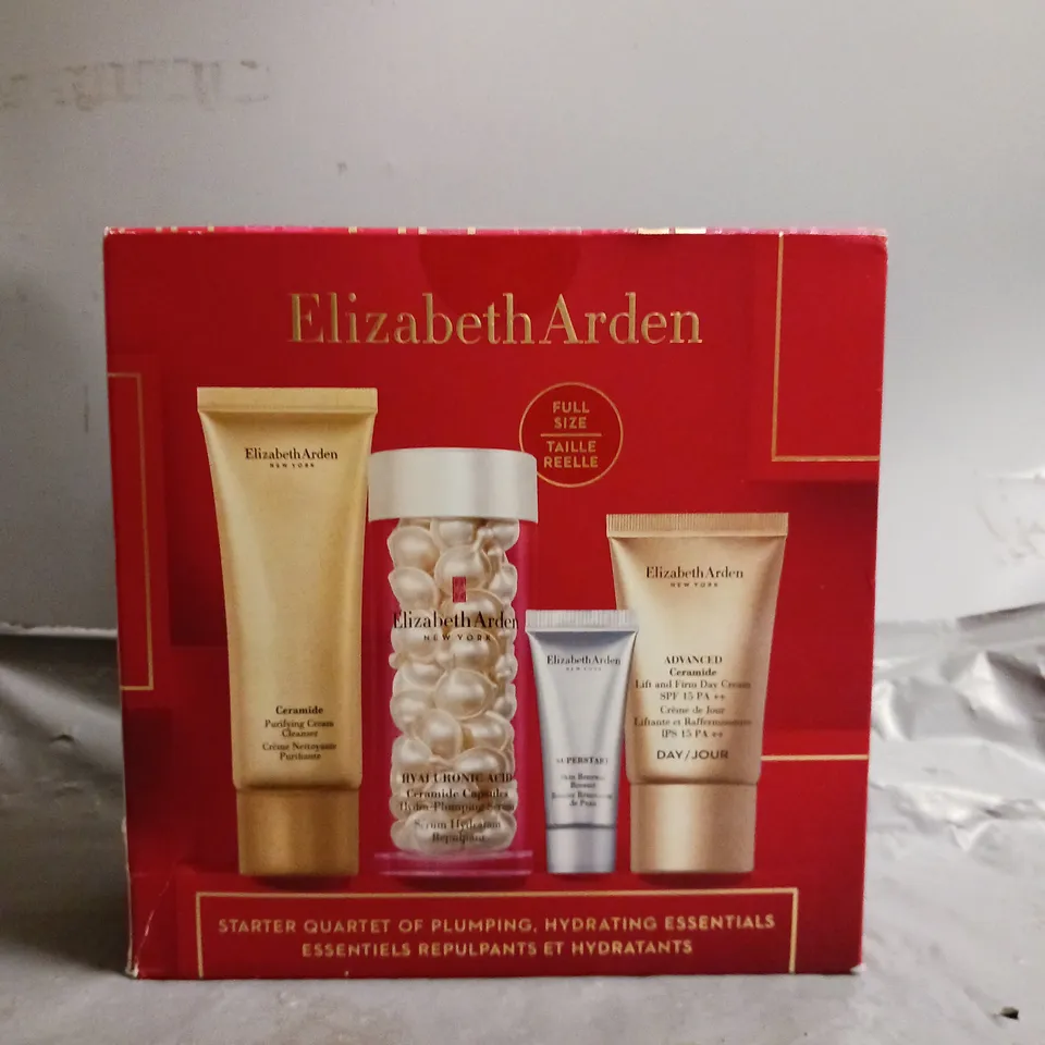 SEALED ELIZABETH ARDEN PLUMPING HYDRATION HYALURONIC ACID CERAMIDE CAPSULES 4-PIECE GIFT SET