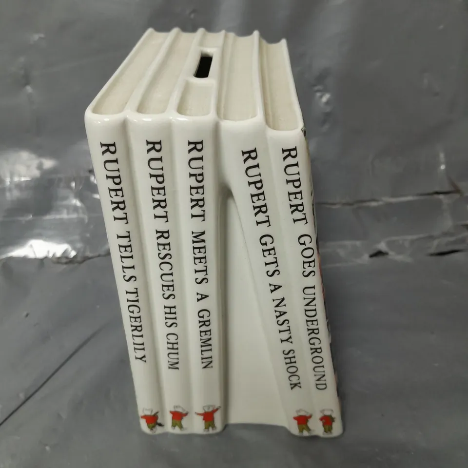 WEDGWOOD RUPERT BEAR STACK OF BOOKS