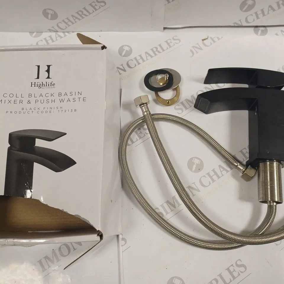 HIGHLIFE COLL BLACK BASIN MIXER TAP