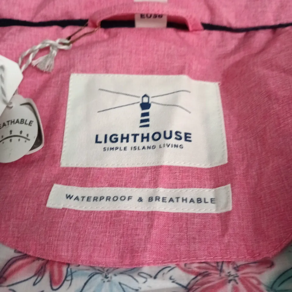 LIGHTHOUSE WILLOW PINK WOMEN'S WATERPROOF JACKET – UK10 (US6, EU38)