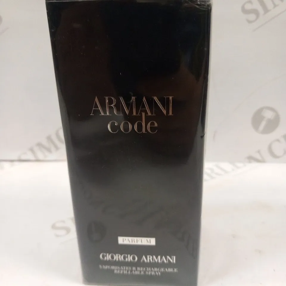 BOXED AND SEALED ARMANI CODE PARFUM GIORGIO ARMANI 125ML