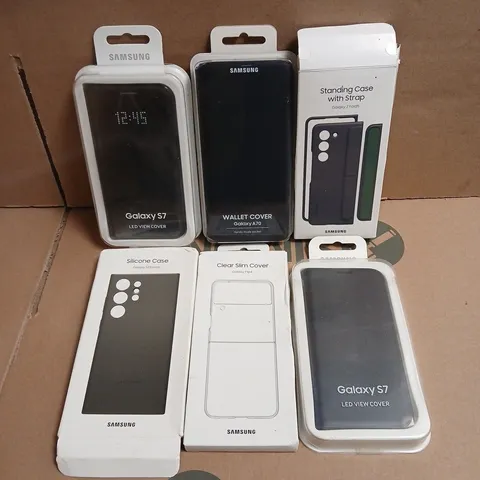 APPROXIMATELY 40 ASSORTED SAMSUNG SMARTPHONE PROTECTIVE CASES TO INCLUDE A70, S7, FLIP4 ETC 