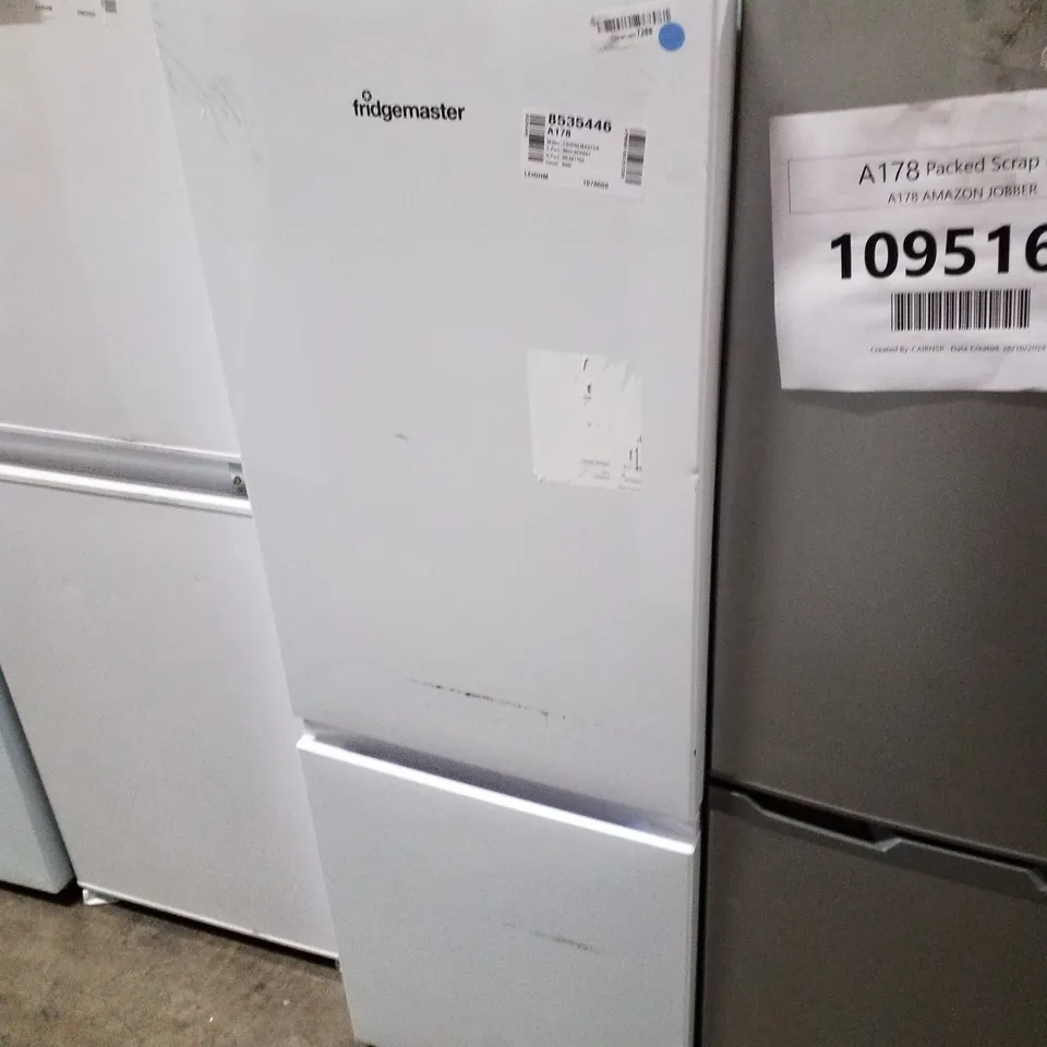 FRIDGEMASTER 50cm FREESTANDING 60/40 FRIDGE FREEZER IN WHITE MC50175A - UNPROCESSED RAW RETURN