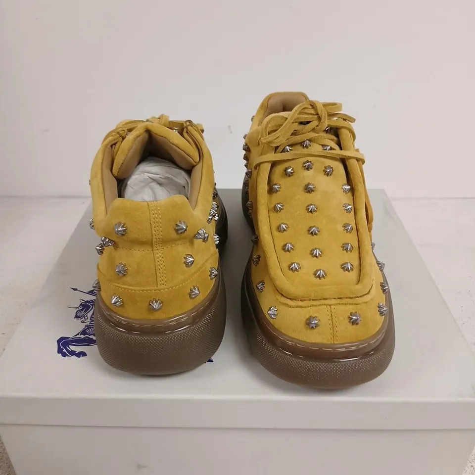 BURBERRY MANILLA STUDDED SUEDE CREEPER SHOES – UK 10.5 (EU 45)