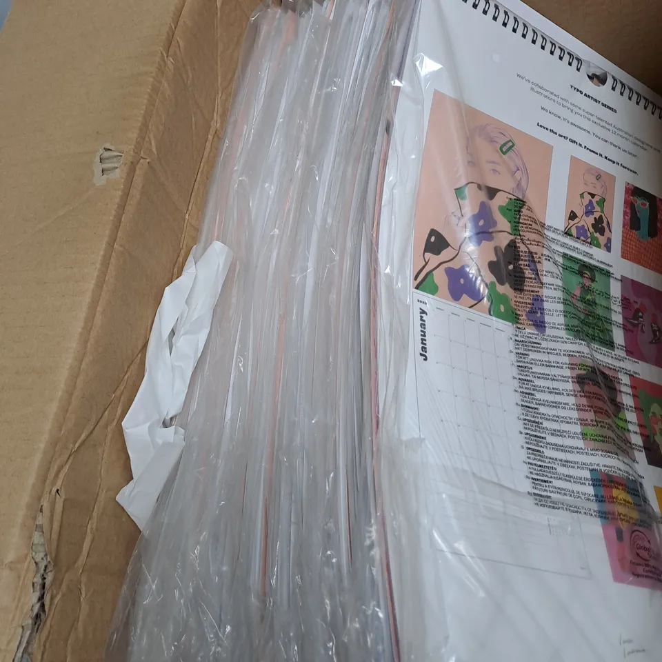 BOX OF 18X TYPO ARTISTS CALENDARS