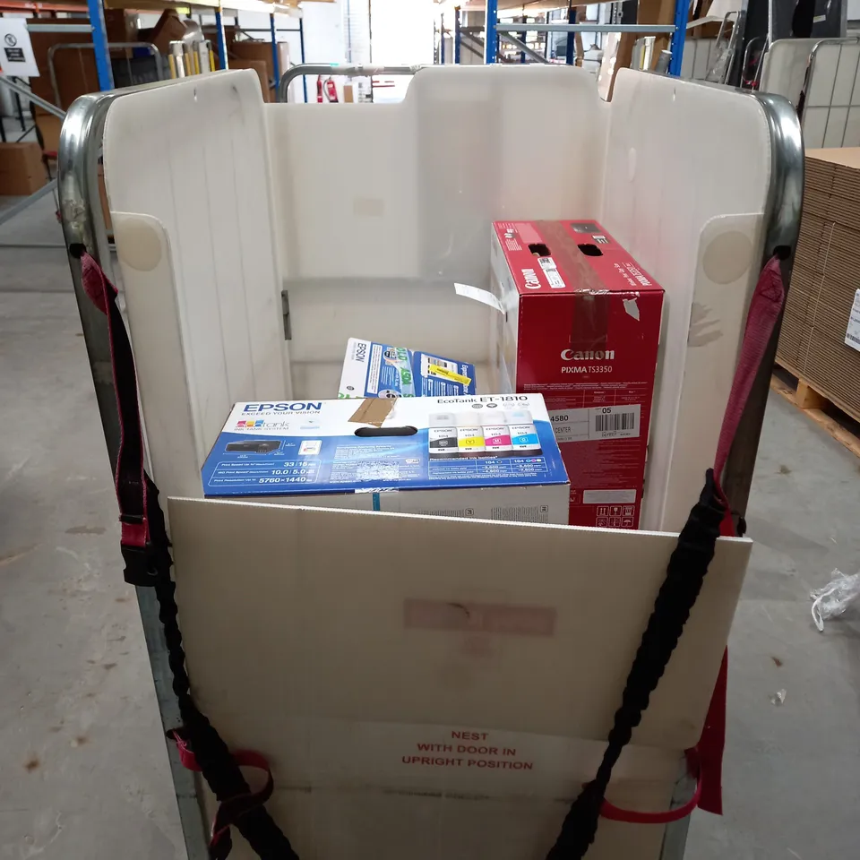 CAGE OF ASSORTED PRINTERS TO INCLUDE EPSON, CANON - COLLECTION ONLY 