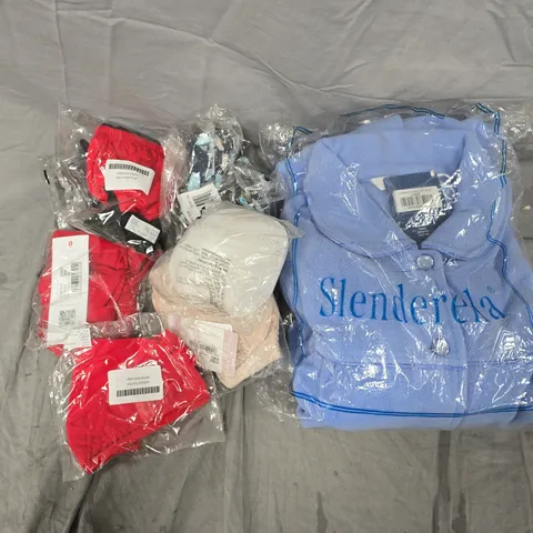 APPROXIMATELY 16 ASSORTED CLOTHING ITEMS IN VARIOUS COLOURS, SIZES, AND STYLES TO INCLUDE BRANDS SUCH AS SLENDERELLA, SUNFLAIR, VENA, ETC