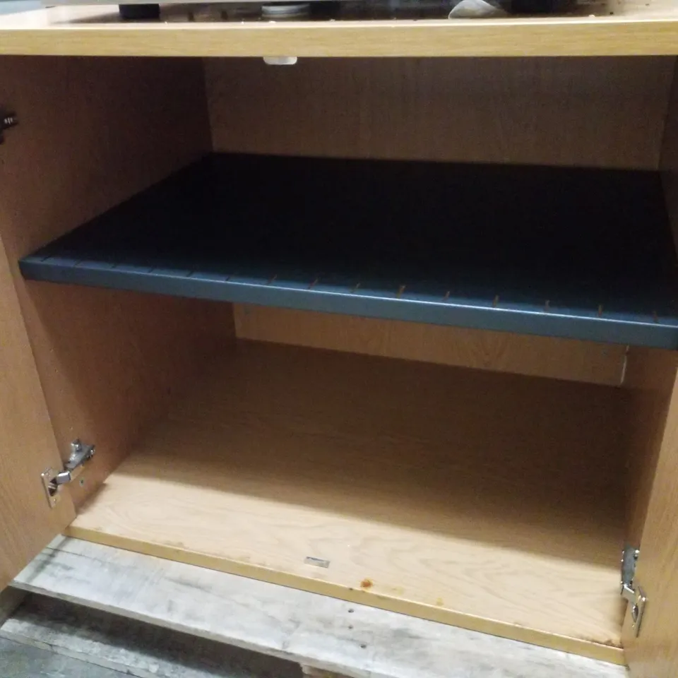 PALLET CONTAINING CUPBOARD WITH LOCK & 2 SPICE RACKS