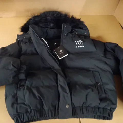 VOI LONDON PADDED BLACK COAT - S