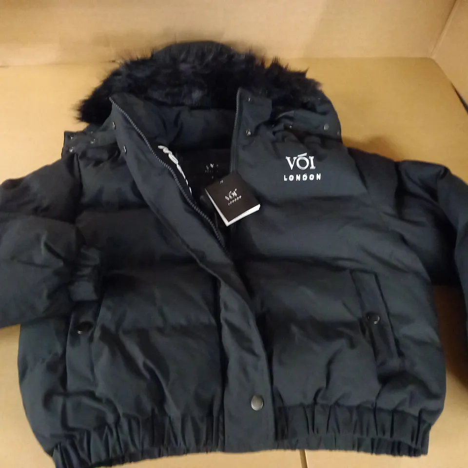 VOI LONDON PADDED BLACK COAT - S