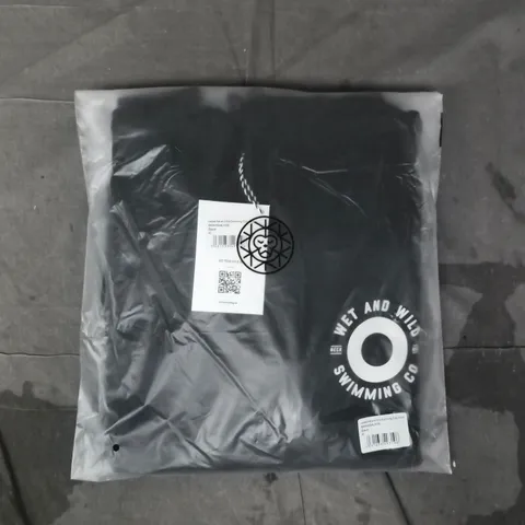 BOX OF APPROXIMATELY 12 BRASS MONKEY LADIES WET AND WILD SWIMMING CLUB HOODIES IN BLACK SIZE MEDIUM