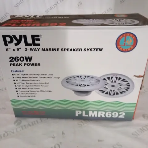 BOXED PYLE HYDRA SERIES PLMR692 6" X 9" 2- WAY MARINE SPEAKER SYSTEM