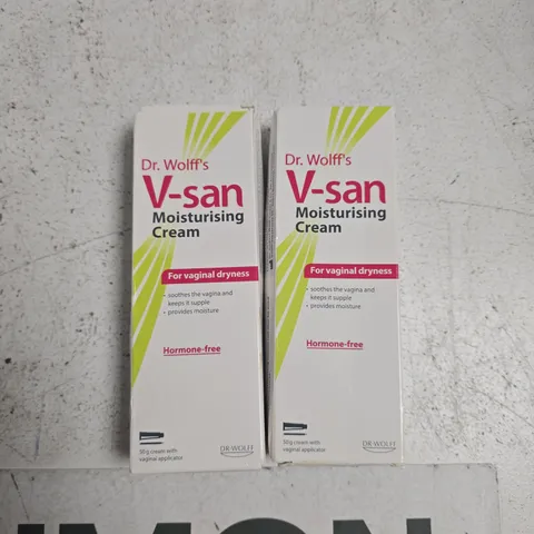 DR. WOLFF'S V-SAN MOISTURISING CREAM FOR VAGINAL DRYNESS – HORMONE-FREE – BOX OF 2