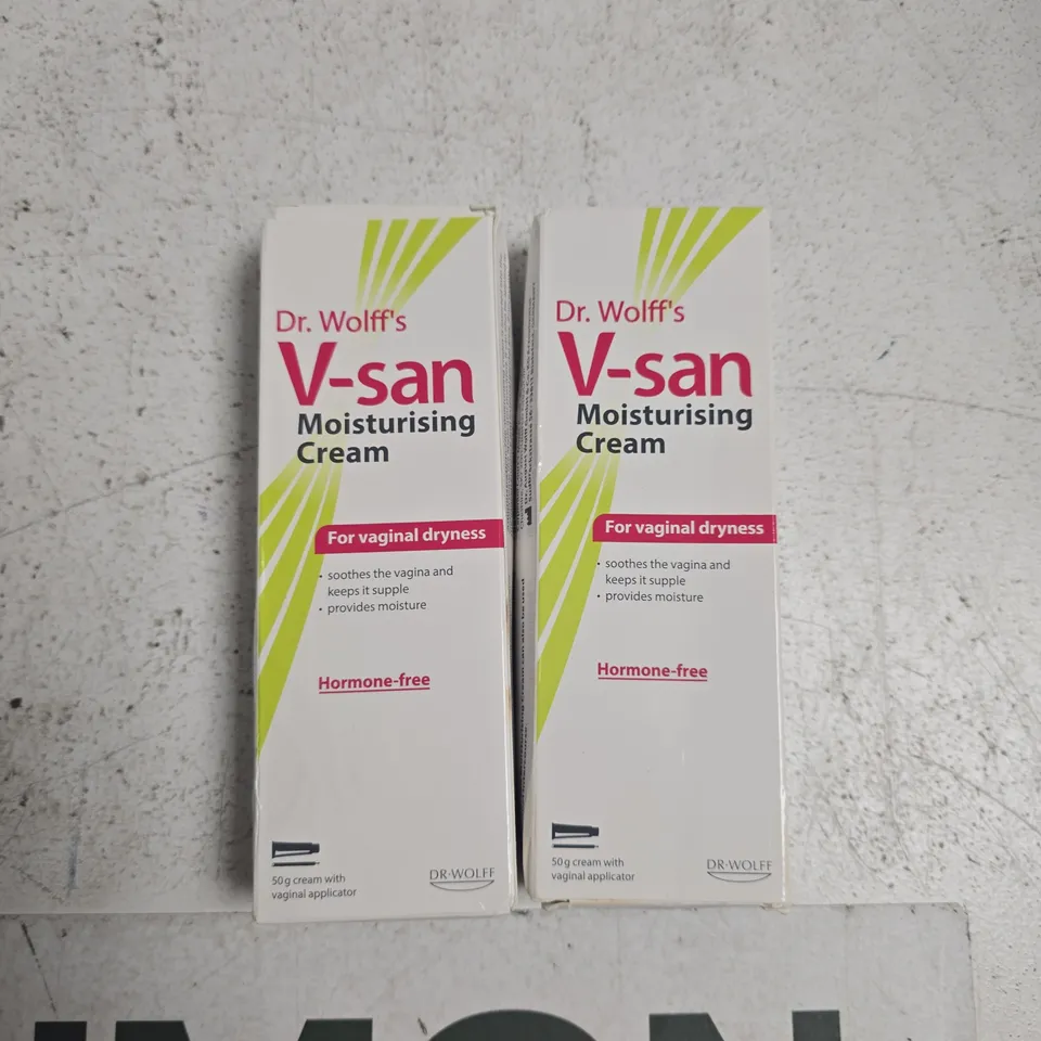 DR. WOLFF'S V-SAN MOISTURISING CREAM FOR VAGINAL DRYNESS – HORMONE-FREE – BOX OF 2