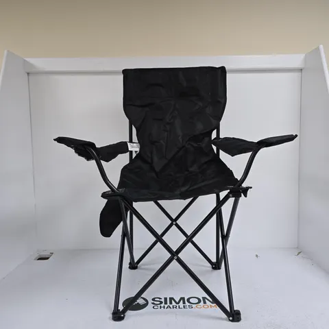 TAYLOR AND BROWN BLACK CAMPING CHAIR IN CARRY POUCH