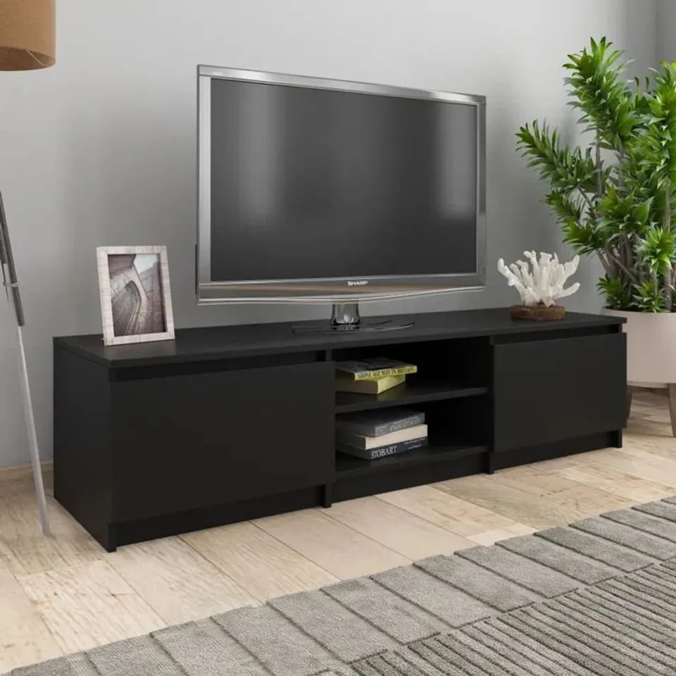 BOXED ALEXIO TV CABINET 140 X 40 X 35.5cm ENGINEERED WOOD (1 BOX)