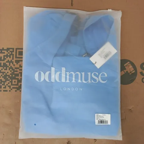BAGGED ODDMUSE LINEN MIX SQUARE NECK MINI DRESS IN PERIWINKLE SIZE SMALL