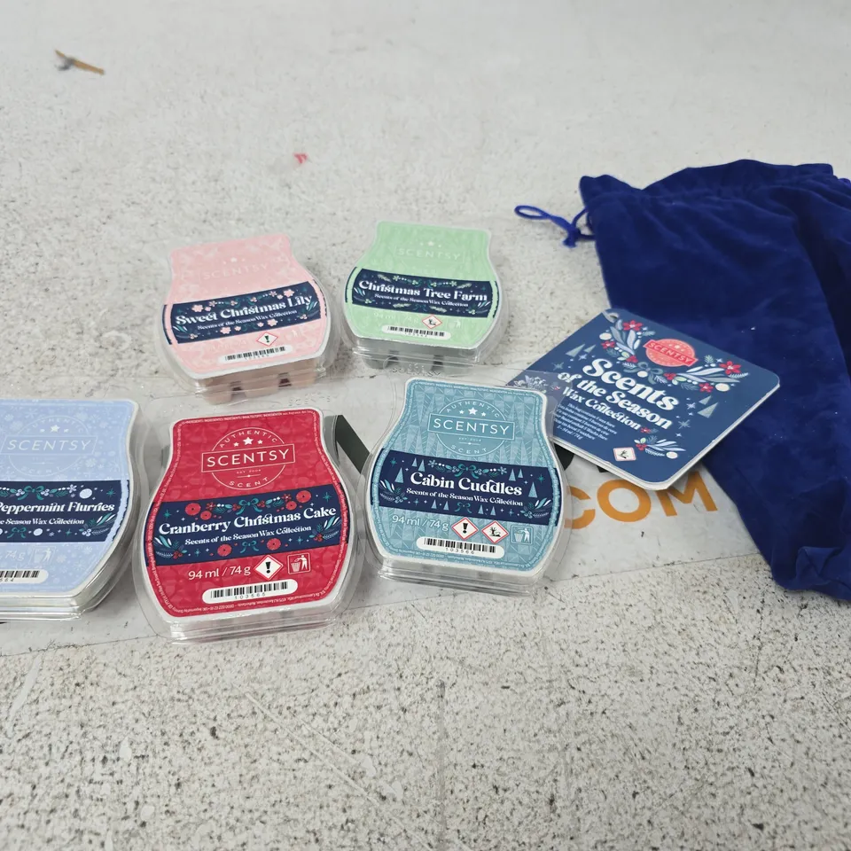 SCENTSY WAX MELT COLLECTION – SEASONS OF THE SEASON WITH BLUE VELVET BAG