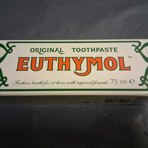 TWELVE TUBES OF EUTHYMOL ORIGINAL TOOTHPASTE 75ML