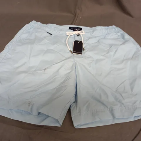 MR MARVIS LIGHT BLUE SWIMMING SHORTS - W34 LARGE