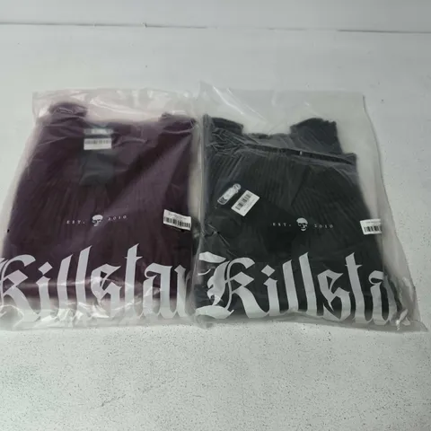 LOT OF APPROXIMATELY 20 BRAND NEW KILLSTAR DUSK EMPRESS KNIT TOPS IN 2 COLOURS - VARIOUS SIZES