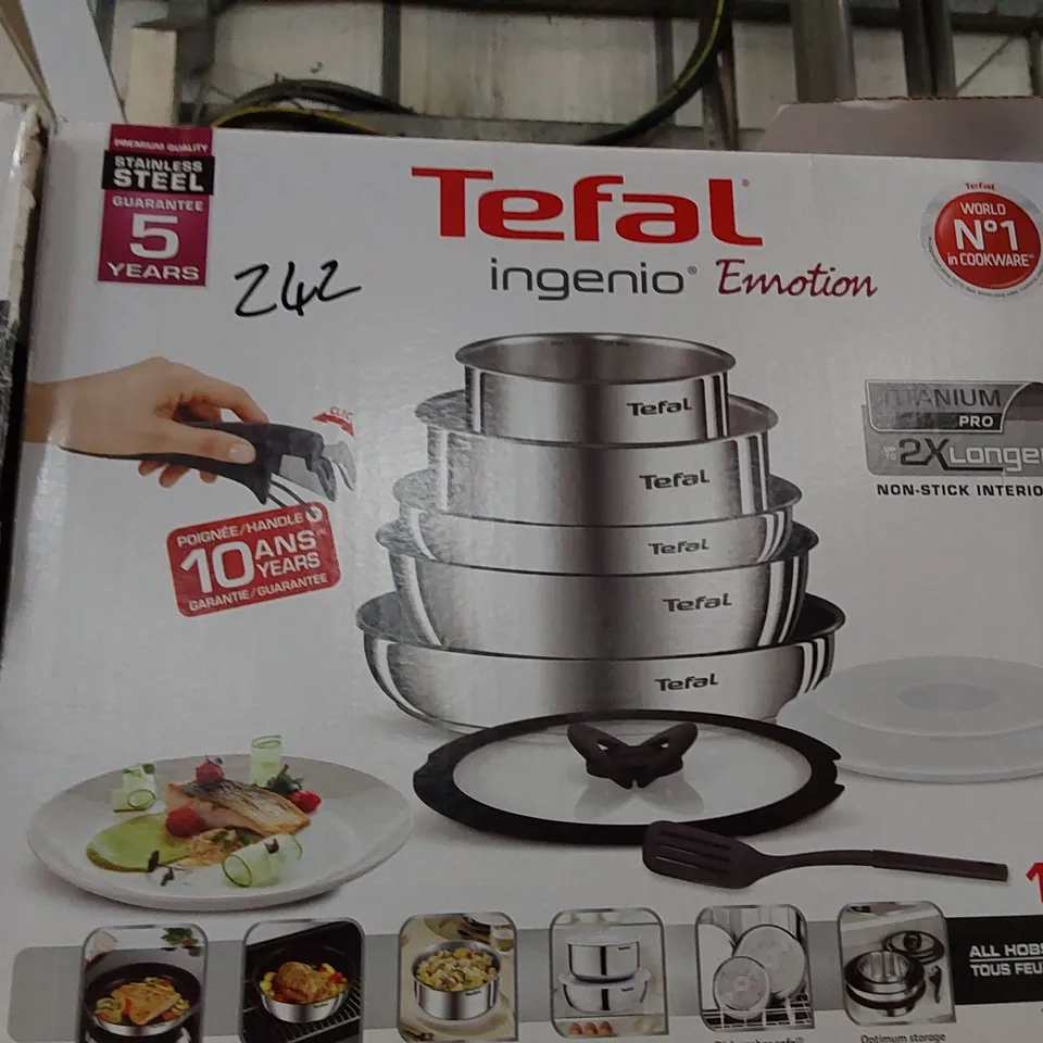 BOXED TEFAL INGENIO EMOTION STAINLESS STEEL 10 PIECE SET